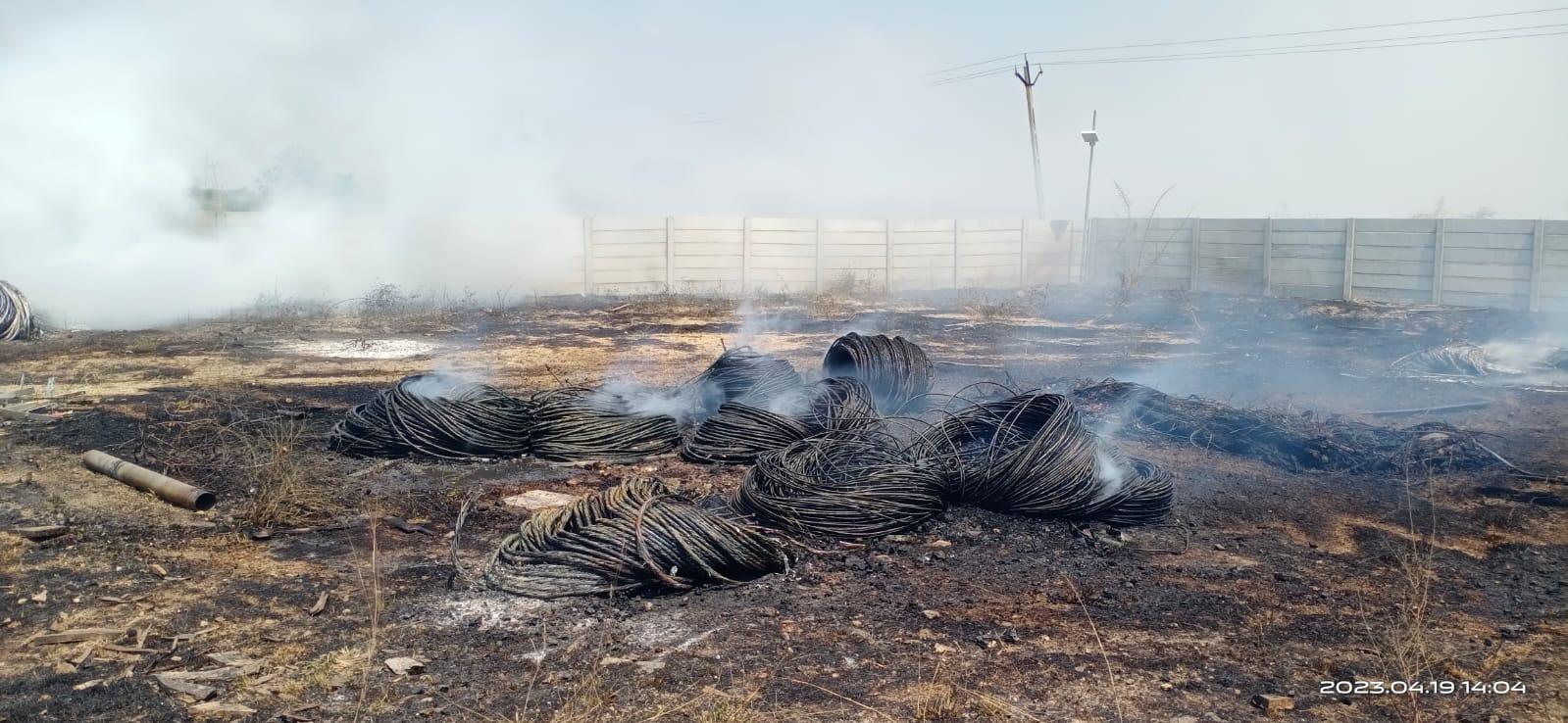 Fire in solar power plant godown