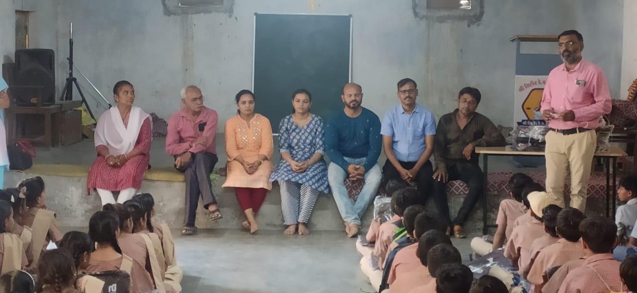 Palania family distributed school bag kits to students in Sihore Kendravati School No. 1