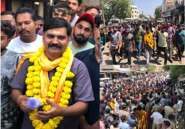 Student leader Yuvraj Singh, who broke the dummy scandal in the exam, is present in the Bhavnagar police