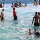 Dhabaka at the youth waterpark to get relief from the sweltering heat