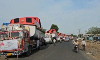 6 Water Service Vessels and 4 Water Ambulances depart for Varanasi to join Clean Ganga campaign from Alang