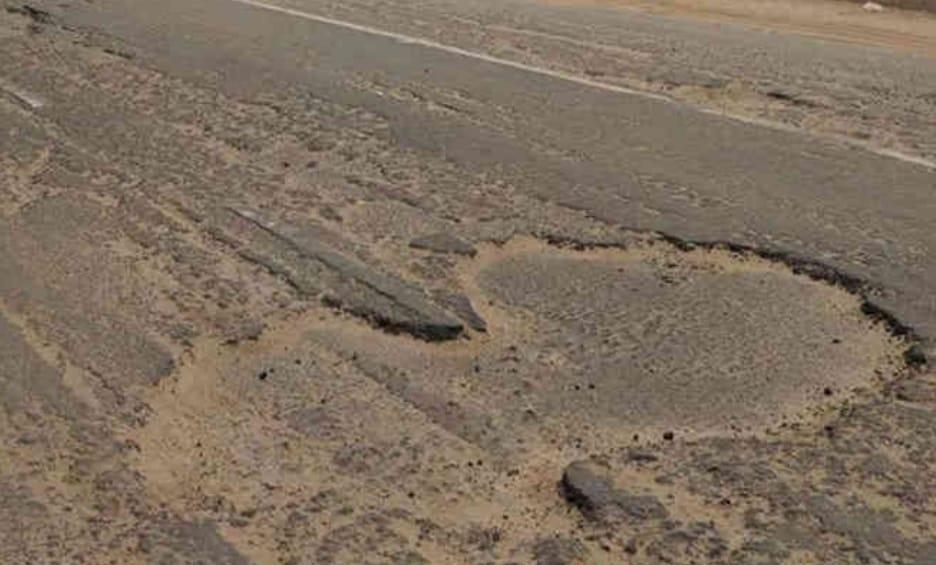 The road from Rajpara Khodiyar in Sihore to Nari Chowkdi was left in 'Jaise Thee' condition.