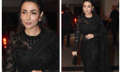 From sarees to cutout gowns, Malaika Arora wreaks havoc in black outfits.
