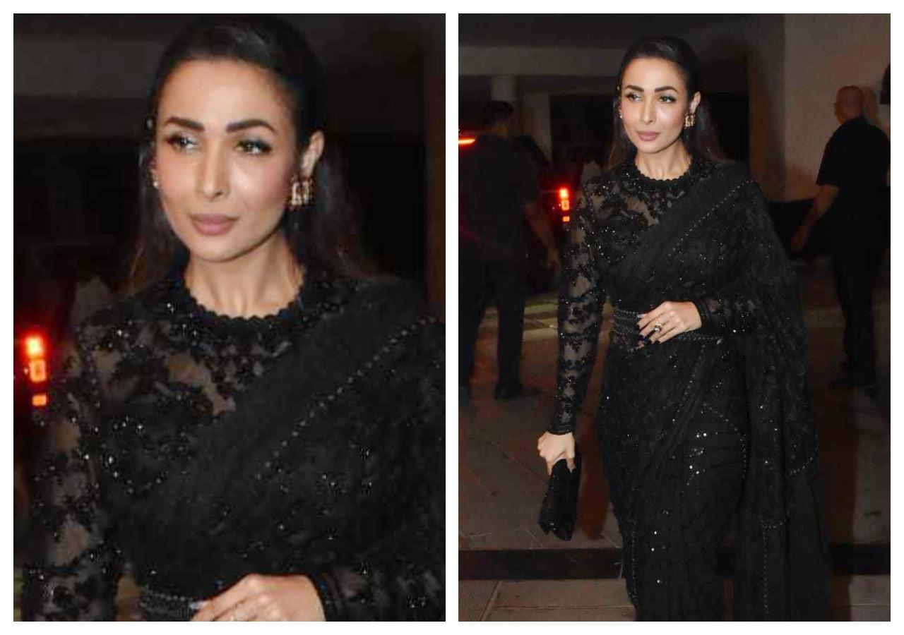 From sarees to cutout gowns, Malaika Arora wreaks havoc in black outfits.