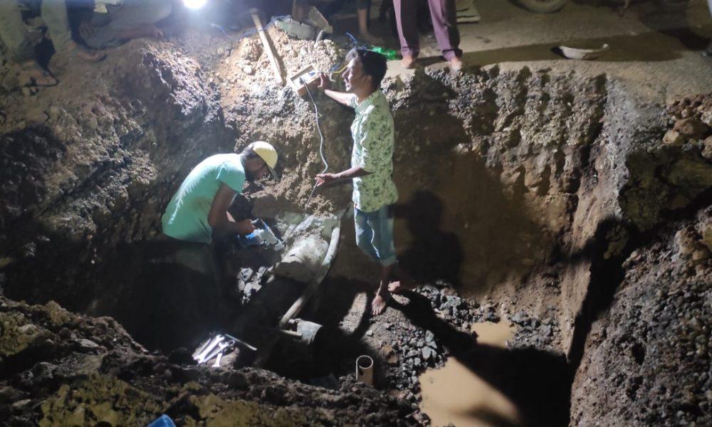 Leakage water line repaired on Bhavnagar Road, Sihore; Work started for 20 hours