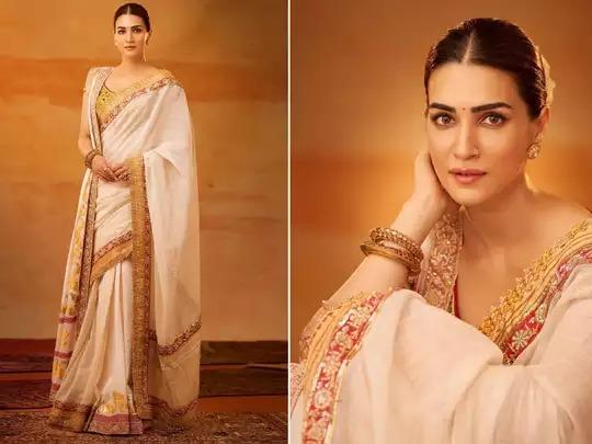 Kriti Sanon was looking beautiful in 24 carat gold saree, know the features of this outfit of the actress