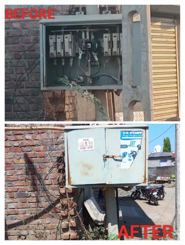 Conch report impact on system; Jambala village of Sihore replaced the exposed fuse box of PGVCL with a new one; The system that was sleeping in deep sleep woke up successfully and carried out the operation