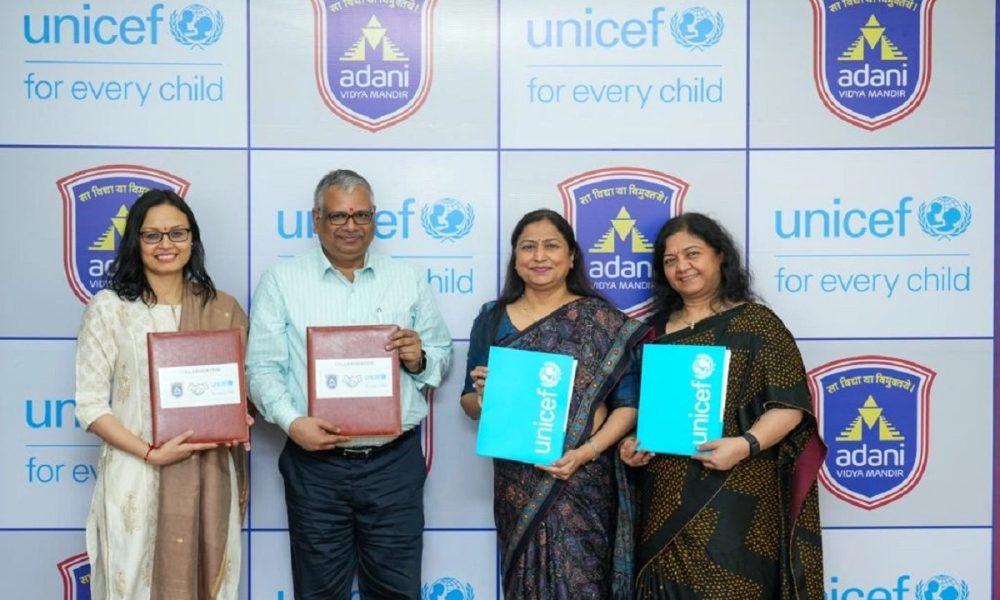 Adani Vidya Mandir and UNICEF join hands, launch a unique educational initiative