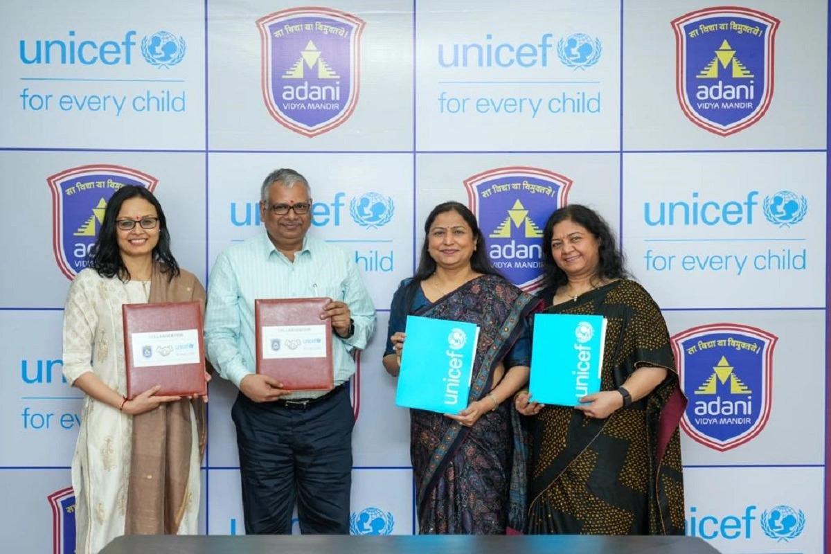 Adani Vidya Mandir and UNICEF join hands, launch a unique educational initiative