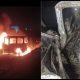 A Vyakit Bhadthu caught fire in an Eco car near Bhavnagar's Nari Chowkdi