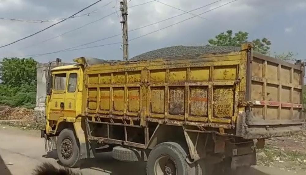 Overloaded ore-carrying dumpers run amok on Sihore taluka roads - creating life-threatening conditions