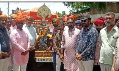 The Rath of Muralidhar Bhagwan temple under construction at Bhadli village in Sihore was given a grand welcome