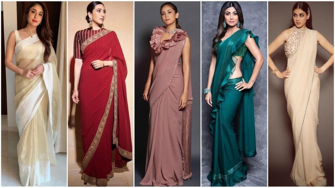 If you want to look stylish in a saree, make a blouse like these actresses