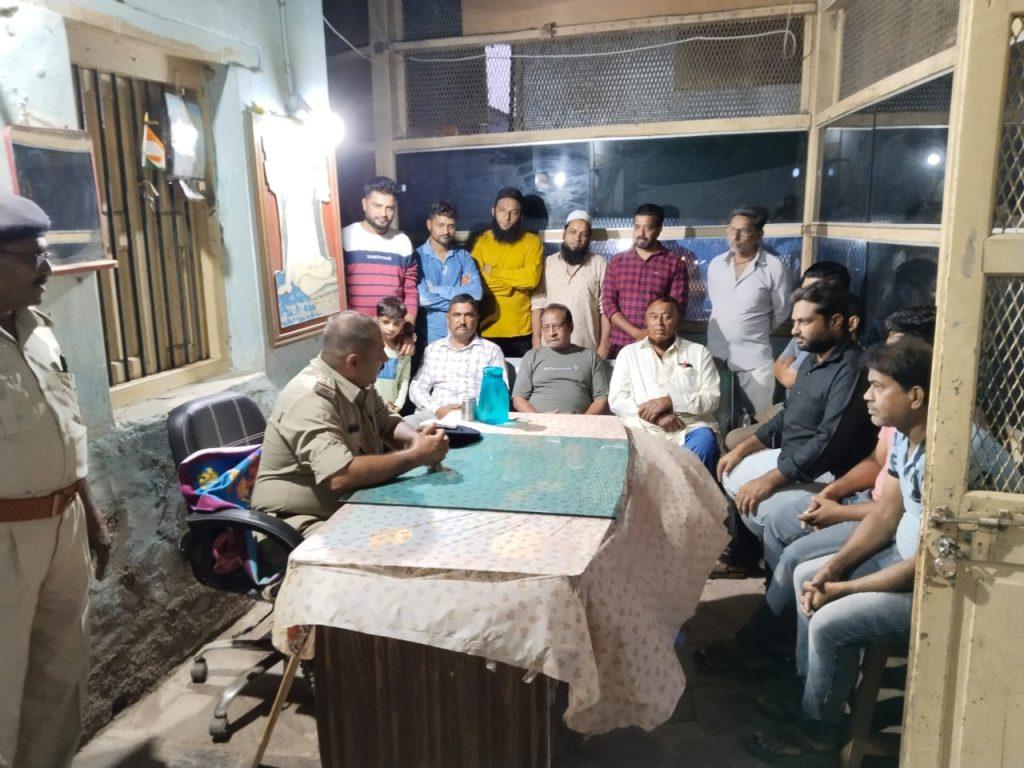 Preparations for the Rath Yatra; Foot-patrolling on Rath Yatra route by police in Sihore