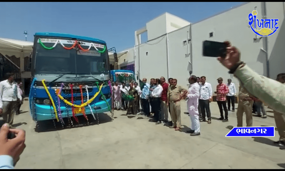 Giving the green signal to 9 new buses from Bhavnagar ST bus stand, MP Shrimati Dr. Indians are foxes