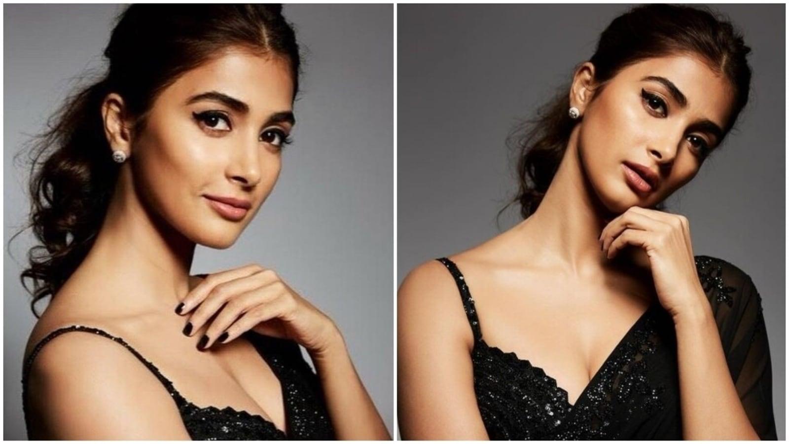 If you want to wear a black saree at a cocktail party, take style tips from Pooja Hegde.