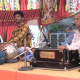 Mahant Sri Pareshgiri Gauswami of Thapnath Mahadev performing Shiva Katha at Sihore Swastik Society
