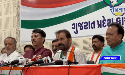 After walking from Ahmedabad Gandhi Ashram to Rajiv Gandhi Bhavan, Shakitsinh Gohil addressed the press.
