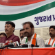 After walking from Ahmedabad Gandhi Ashram to Rajiv Gandhi Bhavan, Shakitsinh Gohil addressed the press.