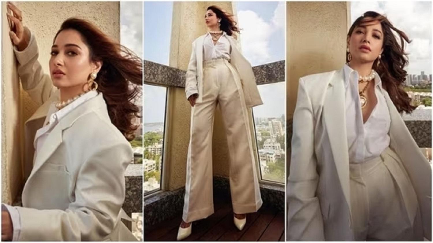 Actress Tamannaah Bhatia's pantsuit look is perfect for a boss lady look