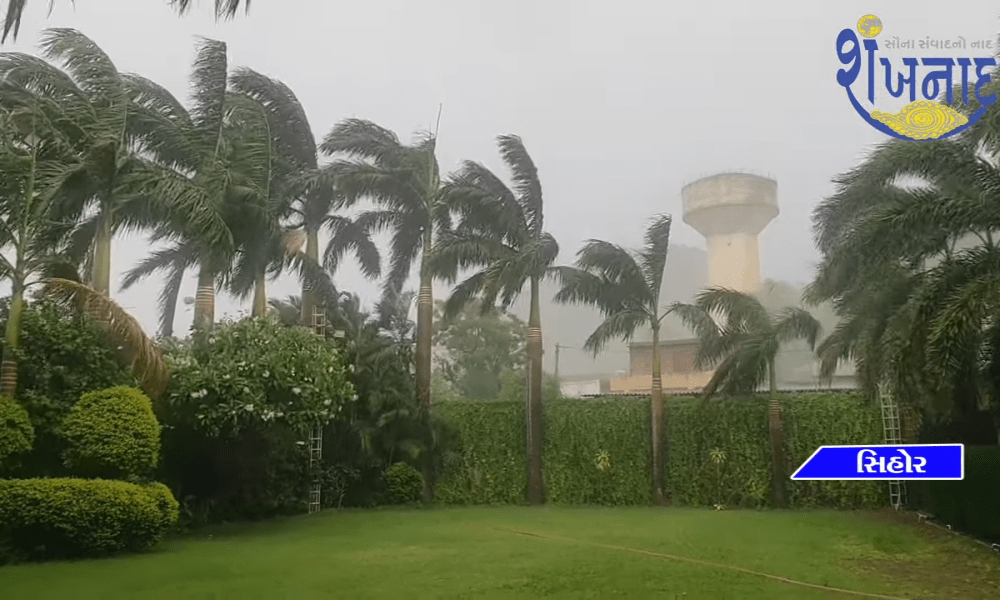 Biparjoy effect; Half to an inch of rain fell in Sihore along with gusty winds.