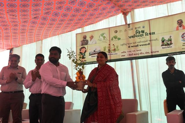 A district level World Environment Day celebration program was held at Ghogha in the presence of the Minister.