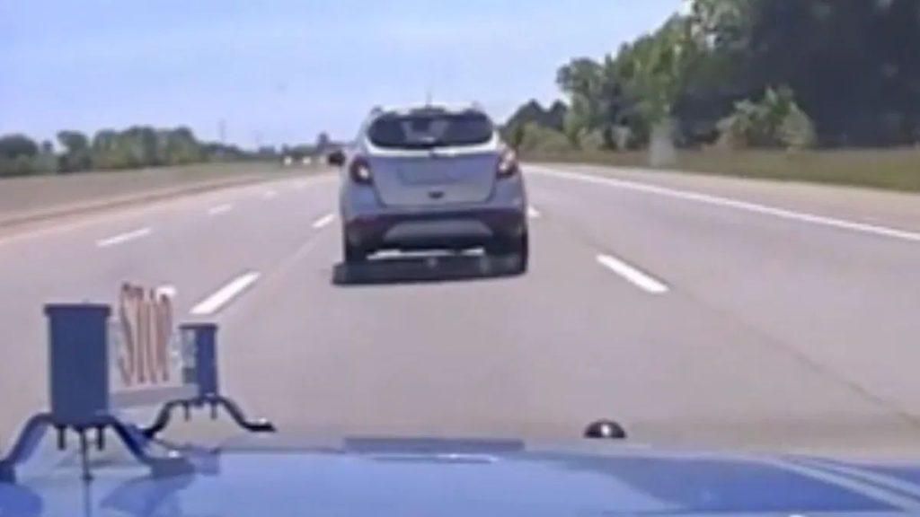 A 10-year-old boy started driving on the highway, was chased by police and caught saying he was going to meet his mother.