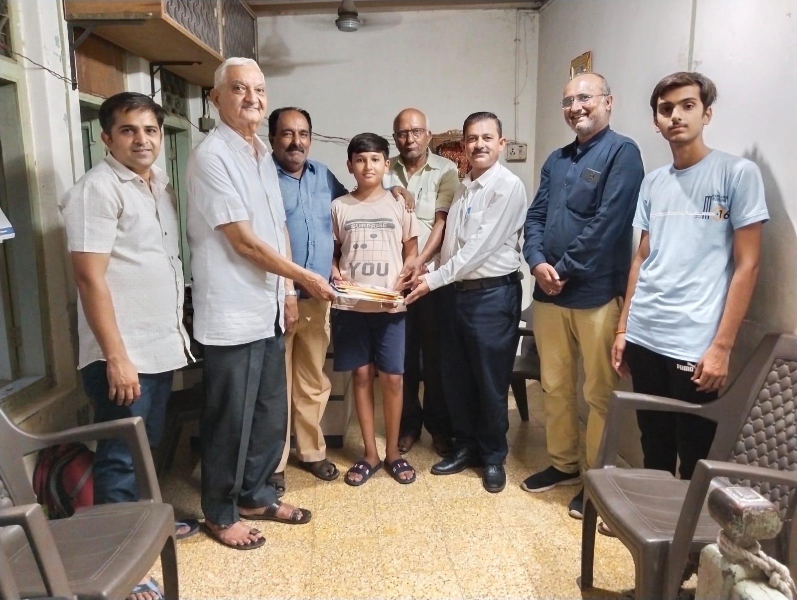 Notebooks were distributed to the students by Sihor Brahmabhatta Samaj
