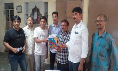 Notebooks and books were distributed free of cost to all the students by Sihore Shrimaru Kansara Jati.