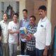 Notebooks and books were distributed free of cost to all the students by Sihore Shrimaru Kansara Jati.