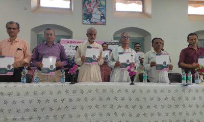 Distribution of books to students at Sehore Education Society with donations from a Mumbai-based donor.