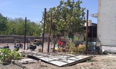 As a vigil against Biparjoy, dangerous hoardings were taken down around Wadla Chowk in Sehore