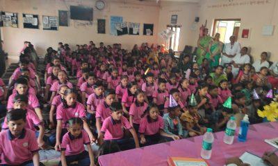 PI Bharwad conducts school entrance festival at Sihore Bhavad, tree plantation and health camp held along with entrance festival
