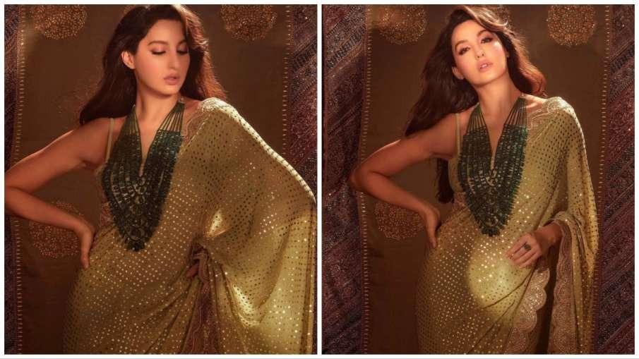 If you want to look beautiful in a saree, recreate this look by Nora Fatehi