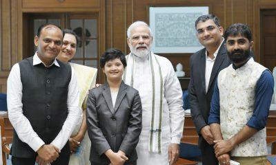 Anvi Zazrukiya honored with the 'Genius Yogini of the Year' award by the Chief Minister.