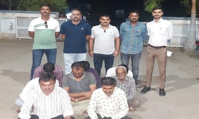 LCB raids gambling den in Sanosara village of Sihore, 8 arrested 1 absconding