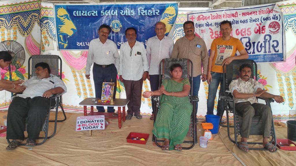 Blood Donation and Diabetes Camp was organized by Sihore Lions Club on Ashadi Bija Day