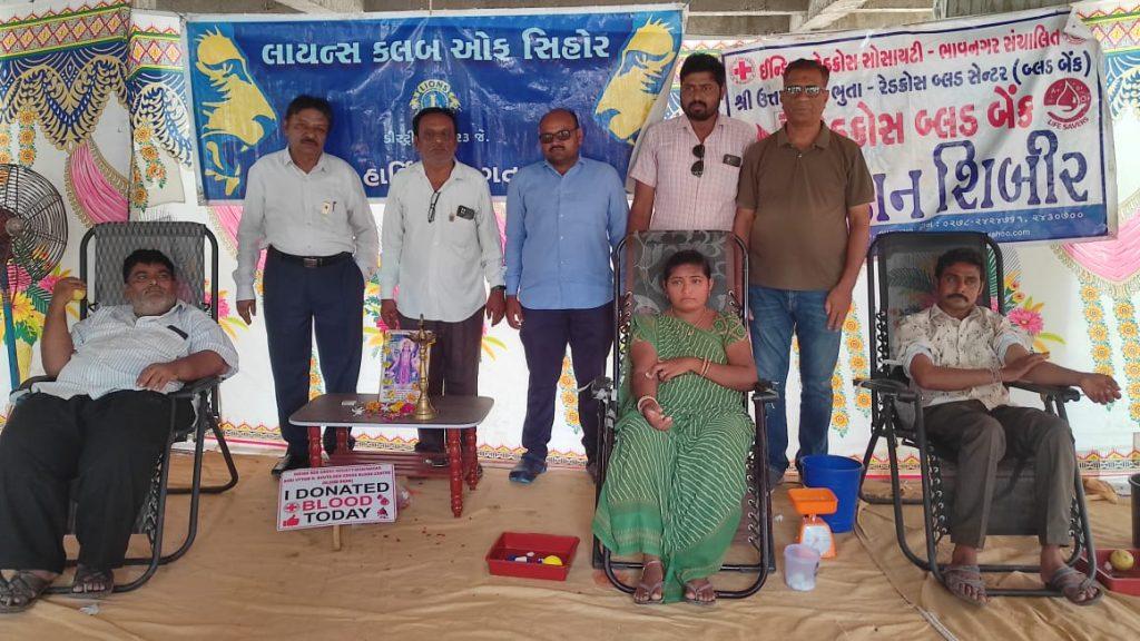 Blood Donation and Diabetes Camp was organized by Sihore Lions Club on Ashadi Bija Day