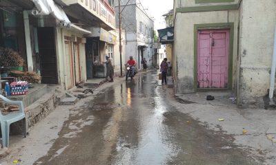 The condition of Sinhapur! Sewage over the road, system fast asleep despite repeated presentations of the problem