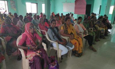 A simple meeting on women panchayat awareness was organized by ICDS Holma Mahila Swarajya Manch and Anandi Sansthan sisters at Sihore Pathikashram.