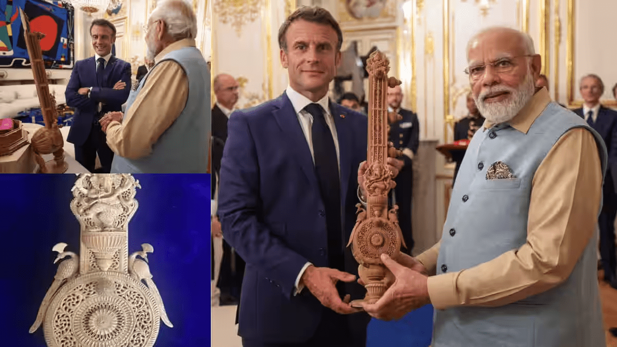 PM Modi gave sandalwood sitar to French President Macron, what other gifts did he give? Learn the specialty