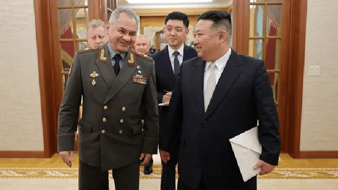 North Korean leader Kim Jong-un meets Russian defense minister on 'military cooperation'