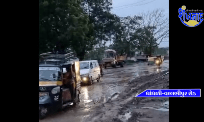 GIDC 4 Ghangli Road of Sihore was washed away.