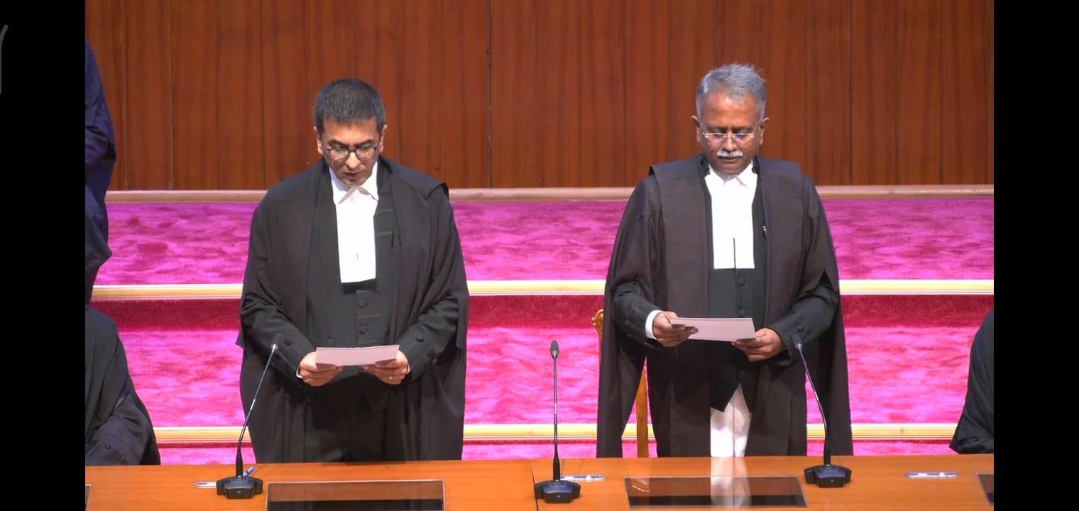 Justice Ujjwal Bhuiya and Justice SV Bhati become the new judges of the Supreme Court, sworn in by CJI DY Chandrachud