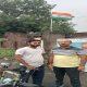 True country love; The young and eminent doctors of Sehore respectfully lowered the dilapidated national flag and hoisted the new flag.