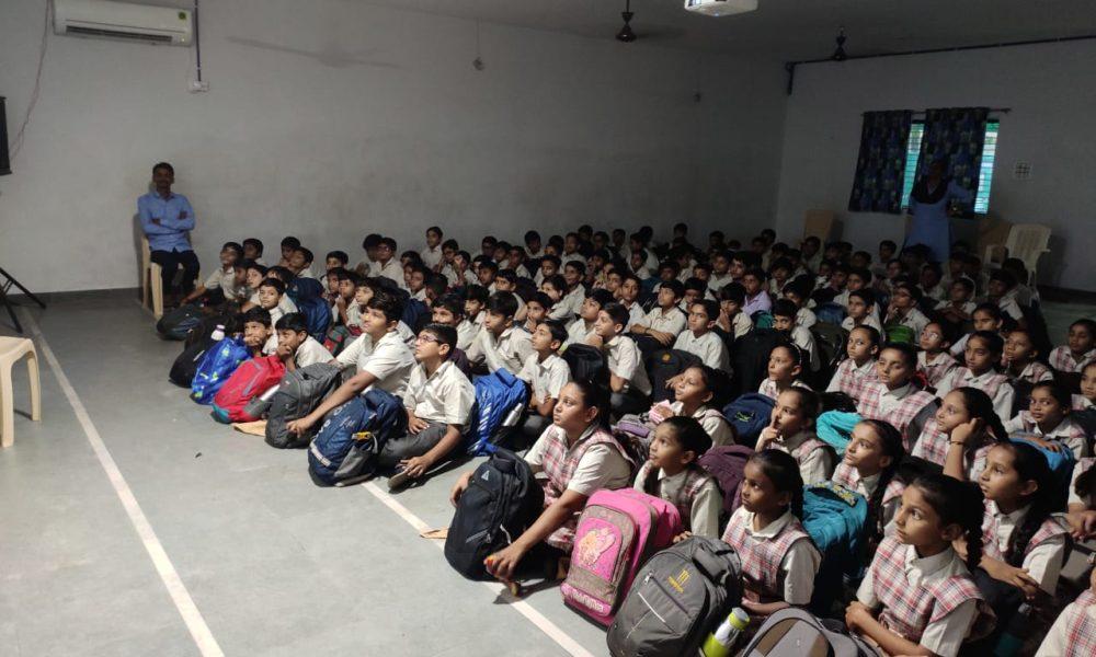 Chandrayaan-3 Mission: "Launch of Chandrayaan-3 Mission" was broadcast live at Sehore Gnanmanjari Modern School; Students participated