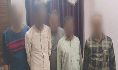 5 caught gambling under the light of a wadi near the river in Khakhariya village of Sihore, 3 absconding