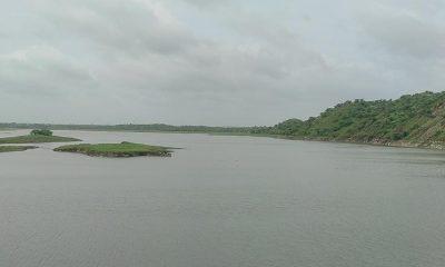 As the lake rises by two and a half feet more, the water level of Gautameshwar rises above 16 feet, slow rise begins.