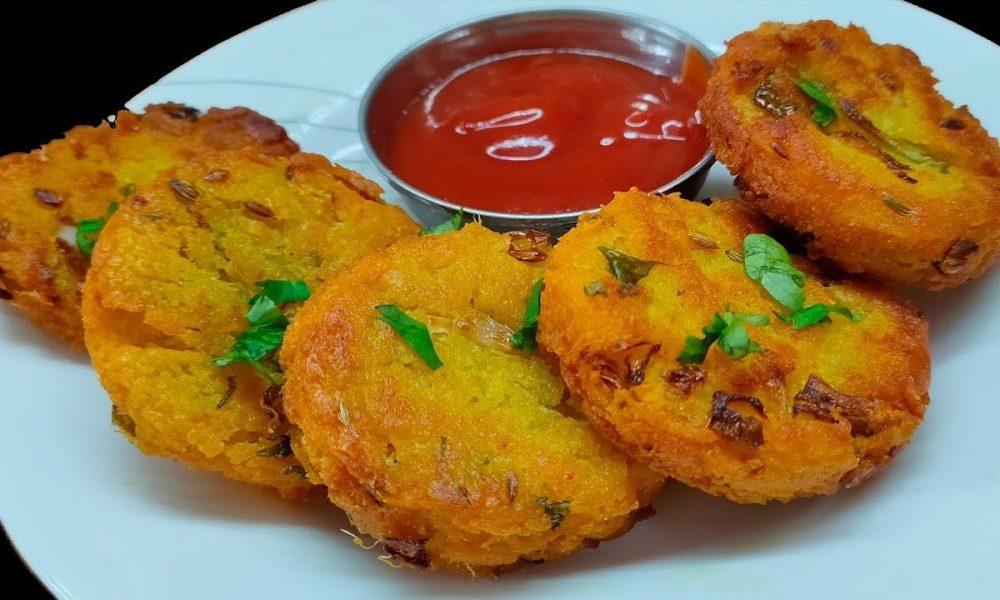 Make tasty tikki with semolina and chickpea flour without potato, known easy recipe