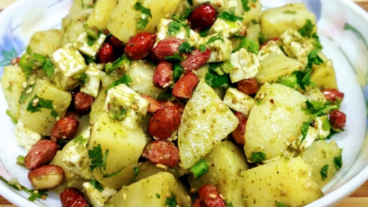 Try this potato and peanut chaat on Monday fast, you will want to eat it again and again.